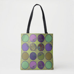 Tote Bag Motif de cercle abstrait gras – Géométrique grande