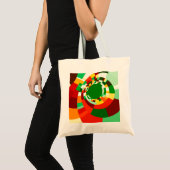 Tote Bag Motif de cercles abstraits (Devant (produit))