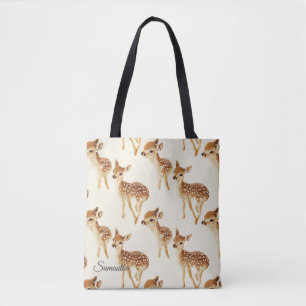 Tote Bag Motif de cerf de bébé mignon personnalisé