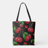 Tote Bag motif de cerises rouges sucrées monogrammées (Dos)