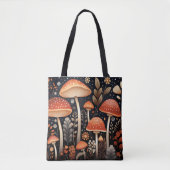 Tote Bag Motif de champignons Boho Woodland (Devant)