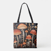 Tote Bag Motif de champignons Boho Woodland (Dos)
