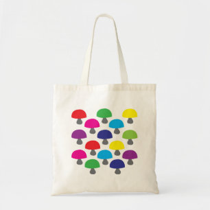 Tote Bag Motif de champignons colorés