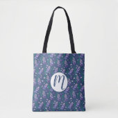 Tote Bag Motif de champs Lavender dans violet (Devant)