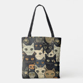 Tote Bag Motif de chat Artsy (Dos)