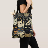 Tote Bag Motif de chat Artsy (De près)