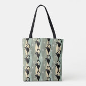 Tote Bag Motif de chat noir du milieu du siècle (Dos)