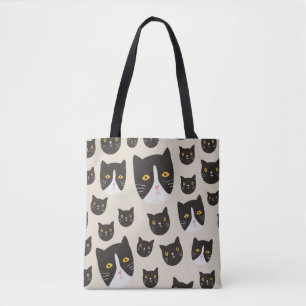 Tote Bag Motif de chat sans joint/