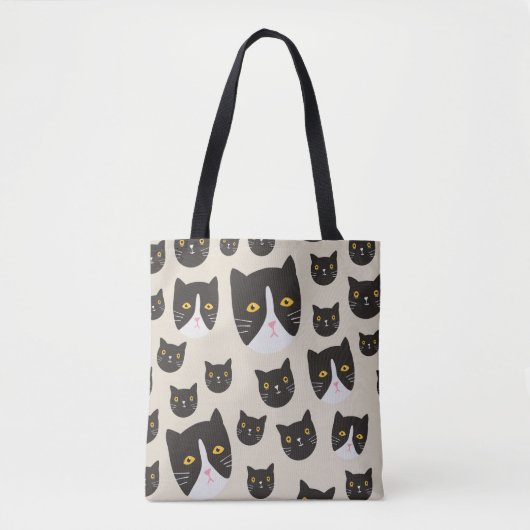 Tote Bag Motif de chat sans joint/ (Devant)