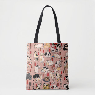 Tote Bag Motif de chat Ukiyo-e japonais vintage : Kuniyoshi