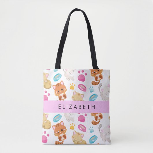 Tote Bag Motif De Chats, Chats Mignons, Kitty, Paws, Votre (Devant)