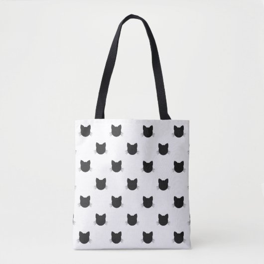 Tote Bag Motif de chats noirs (Devant)