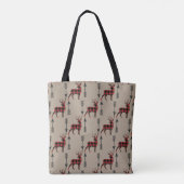 Tote Bag Motif de chevreuils de Buffalo sur Tan (Dos)