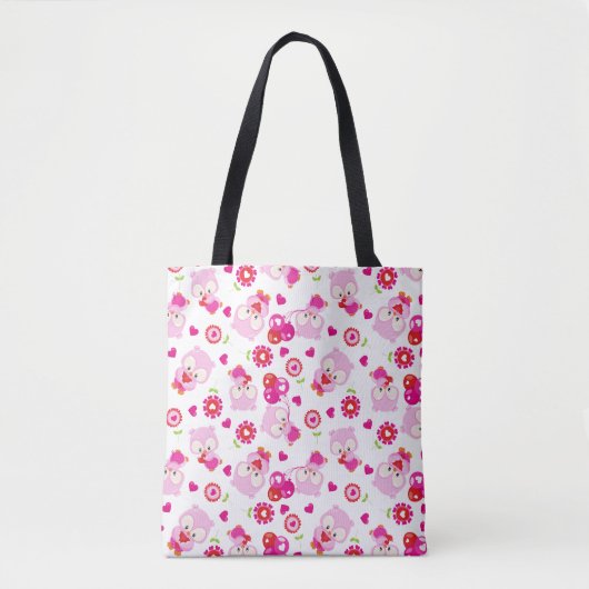 Tote Bag Motif De Chouettes, Chouettes Mignonnes, Chouettes (Devant)