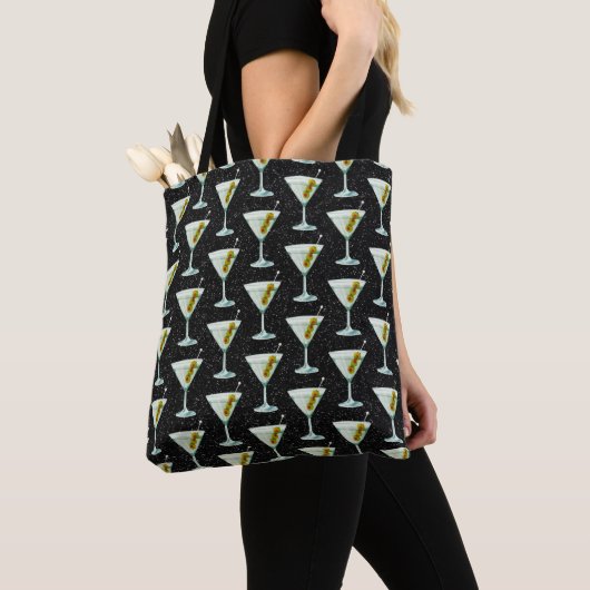 Tote Bag Motif de cocktails Martini (De près)