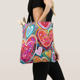 Tote Bag Motif de coeur amusant