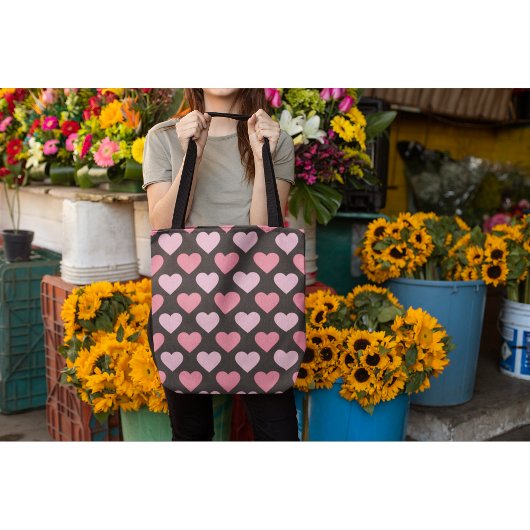 Tote Bag Motif de coeur d'amour moderne