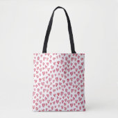 Tote Bag Motif de coeur d'amour rose (Devant)