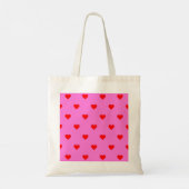 Tote Bag Motif de coeur simple violet rouge mou (Dos)