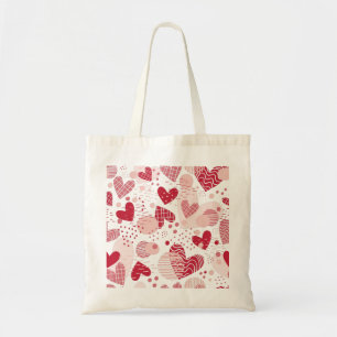 Tote Bag motif de coeurs Abstraits
