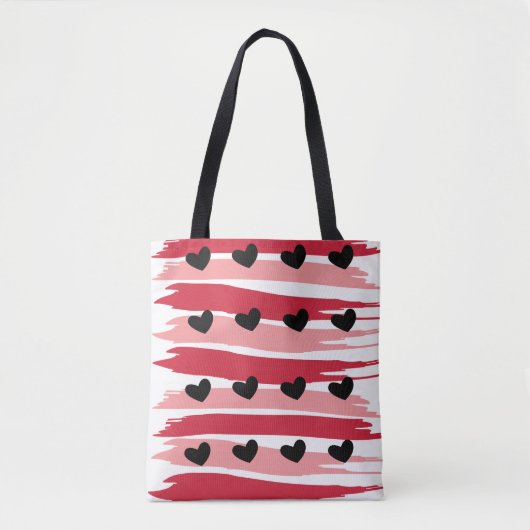 Tote Bag Motif de cœurs de la Saint-Valentin (Devant)