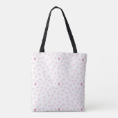 Tote Bag Motif de cœurs roses monogramme (Dos)