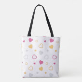 Tote Bag Motif de coeurs stylisés (Dos)