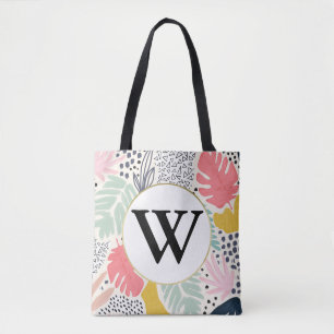 Tote Bag Motif de collage Tropical Monogram Bright Summee