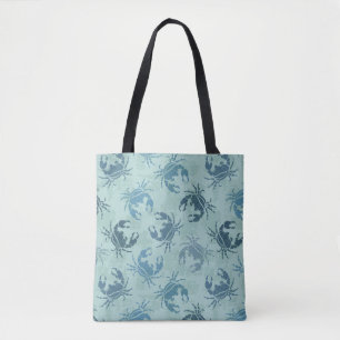 Tote Bag Motif de colorant de cravate des crabes