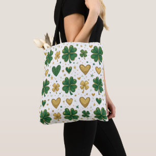 Tote Bag Motif de conception scintillant de la Saint-Patric