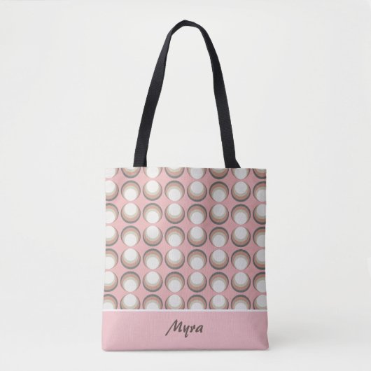 Tote Bag Motif de coque de la mer de corail rose (Devant)
