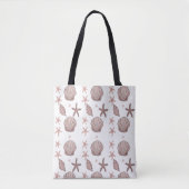 Tote Bag Motif de coquillages roses - Vibes de plage Design (Devant)