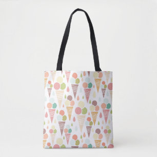 Tote Bag Motif de cornets de crème glacée