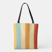 Tote Bag Motif de couleur rétro rayé (Dos)