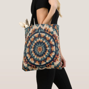 Tote Bag Motif de courtepointe Kaleidoscope
