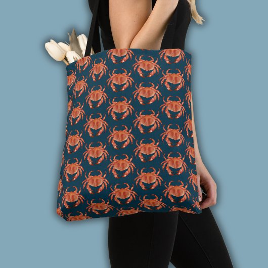 Tote Bag Motif de crabe côtier