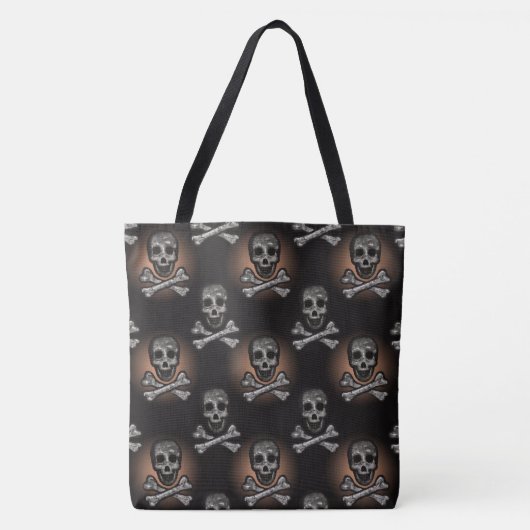 Tote Bag Motif de crânes Éffrayants d'Halloween (Devant)