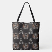 Tote Bag Motif de crânes Éffrayants d'Halloween (Dos)