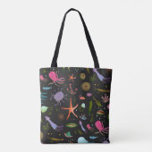 Tote Bag Motif de créatures de mer (Dos)