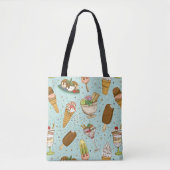Tote Bag Motif de crème glacée (Devant)