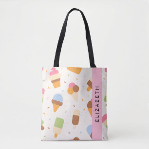 Tote Bag Motif de crème glacée, cône de crème glacée, Votre