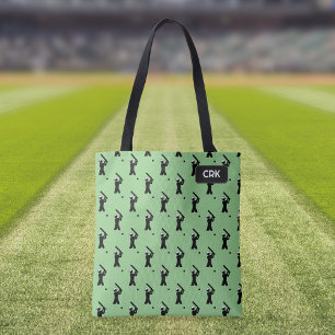 Tote Bag Motif de cricket - Batting joueur - vos initiales