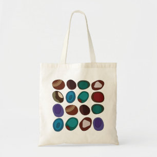 Tote Bag Motif de cristal de pierre d'agate coloré