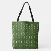 Tote Bag Motif de Croix verte et blanche de la forêt (Devant)