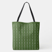 Tote Bag Motif de Croix verte et blanche de la forêt (Dos)