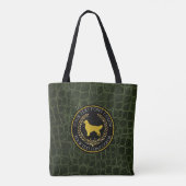 Tote Bag Motif de cuir de premiers rangs de golden (Dos)