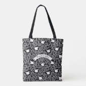 Tote Bag Motif de cygne noir et blanc (Dos)