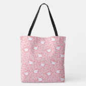 Tote Bag Motif de cygne rose et blanc (Dos)