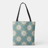 Tote Bag Motif de damassé avec les éléments abstraits (Dos)