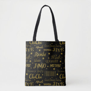 Tote Bag Motif de danse de salon Couleur Arrière - plan p
